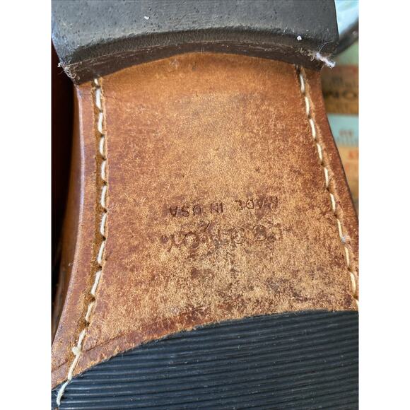 Footjoy Classics Men Loafer Sz 11 C Brown Leather Tassels Vintage Dress Shoe - Picture 12 of 13